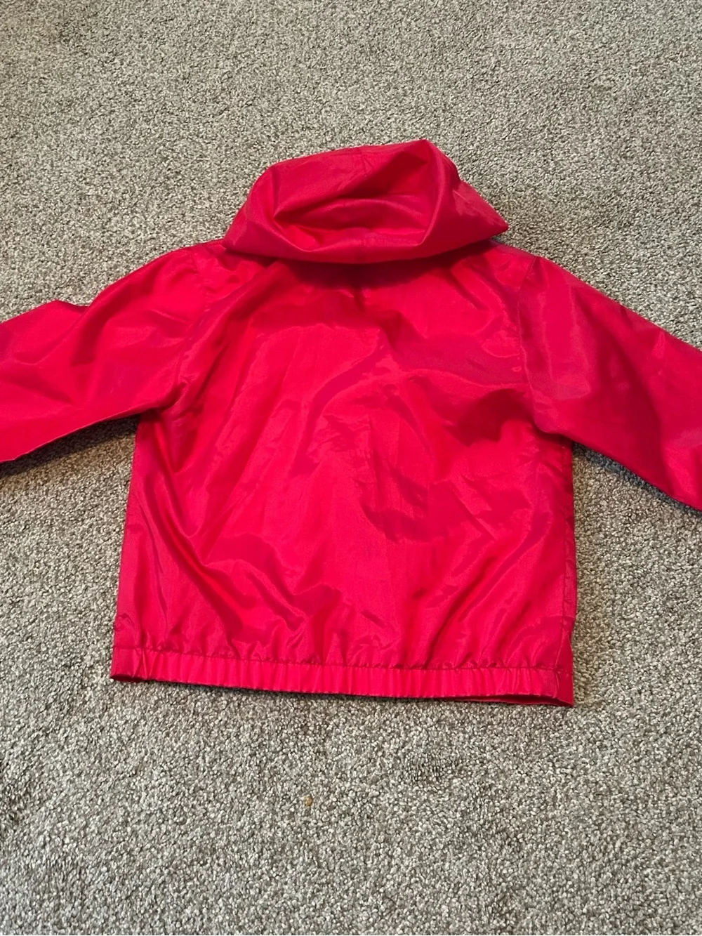 Faded Glory Bright Red Kids Hooded Raincoat